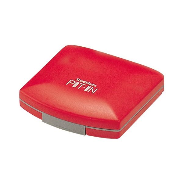 (まとめ) シヤチハタ 印章ケースピット・インエコス コンパクトタイプ レッド CPN-1EC 1個 【×20セット】 赤 送料無料の通販は