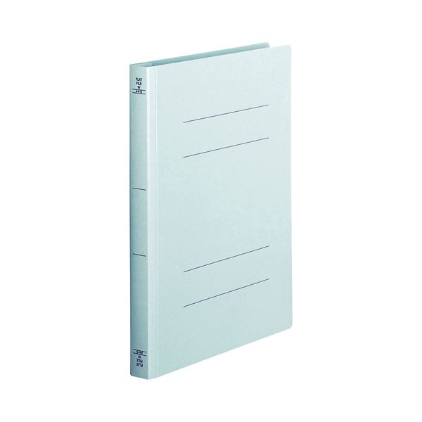 (まとめ) TANOSEE フラットファイル（厚とじW） A4タテ 250枚収容 背幅28mm 青 1セット（10冊） 【×10セット】