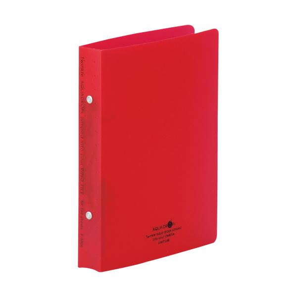 （まとめ）リヒトラブ AQUA DROPsリングファイル（ツイストリング）A5タテ 2穴 150枚収容 背幅32mm 赤 F-5006-3 1冊【×20セット】 送料無料 10,125円
