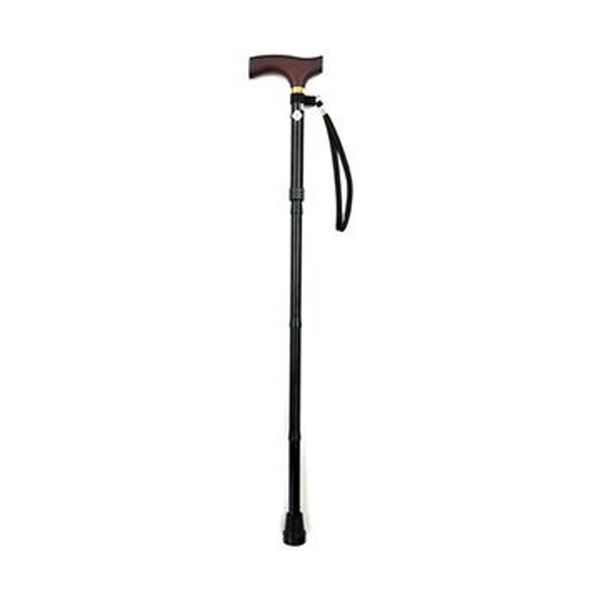 （まとめ）フジホーム ステッキ ベーシック折り畳みM ブラック WB3728 1本【×5セット】 黒 折りたたみ可能なステッキで、手頃な価格でおしゃれに歩ける ブラックカラーのベーシックなMサイズステッキ、5本セット 黒 送料無料の通販は