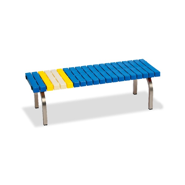 ホームベンチ ステン 1200 青 ブルー W1206×D400×H365mm テラモト 組立式 青