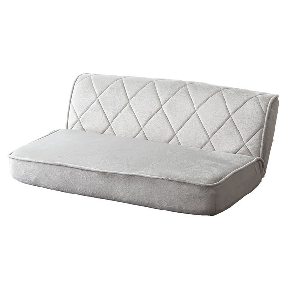 ローソファ 低い フロアタイプ ロータイプ フロアソファ ー 約99cm 2人掛け グレー リクライニング 金属 スチール パイプ 日本製 国産 大人かわいい ダイヤモンドソファ 完成品 リビング 送料無料の通販は