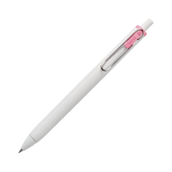 （まとめ）三菱鉛筆 ゲルインクボールペン ユニボール ワン 0.38mm ライトピンク （軸色：オフホワイト） UMNS38.51 1本 【×50セット】 白 送料無料