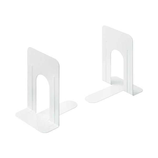 （まとめ） スマートバリュー ブックエンドLL 白 2個／1組 B169J-LL-WH【×10セット】 スタイリッシュなデザインで本を美しく整える ホワイトカラーのブックエンド、大容量2個セット 書棚を華やかに彩るアイテム 送料無料の通販は 13,640円