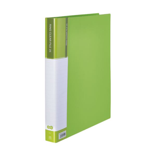 TANOSEEPPクリヤーファイル(差替式) A4タテ 30穴 25ポケット ライトグリーン 1セット(10冊) 緑 送料無料の通販は 14,360円