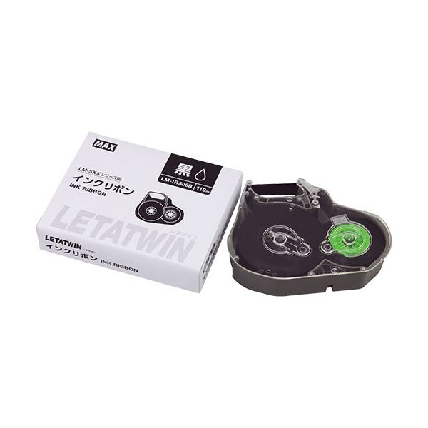 (まとめ) マックス レタツインインクリボンカセット 110m巻 黒 LM-IR500B 1個 【×5セット】 黒いインクが110mも詰まった、使い勝手抜群のインクリボンカセット あなたのレタツインに新たな息吹を与える、まとめて5個セット 送料無料