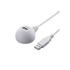 (まとめ) バッファロー USB延長ケーブル 配線 スタンドタイプ (A)オス-(A)メス ホワイト 2.0m BSUC20EDWH 1本 【×10セット】 白