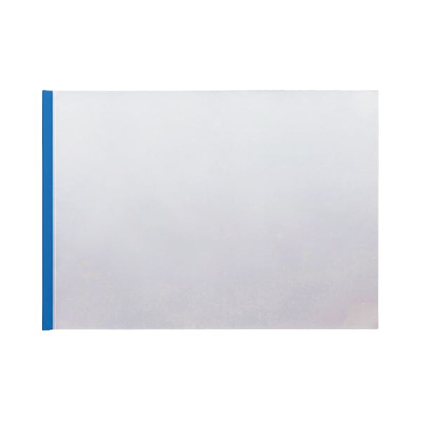 (まとめ) TANOSEE スライディングレールホルダー A3ヨコ 20枚収容 ブルー 1パック（10冊） 【×10セット】 青 送料無料の通販は