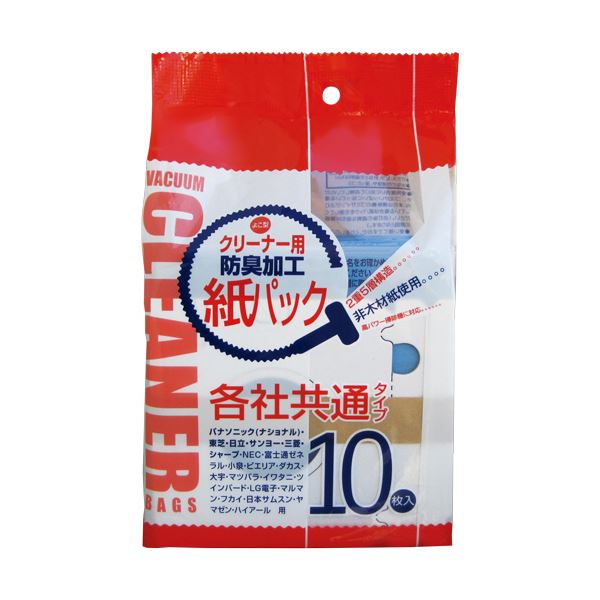 (まとめ) サンテックオプト そうじ機用紙パック 各社共通タイプ 防臭加工 STD-10K 1パック（10枚） 【×30セット】