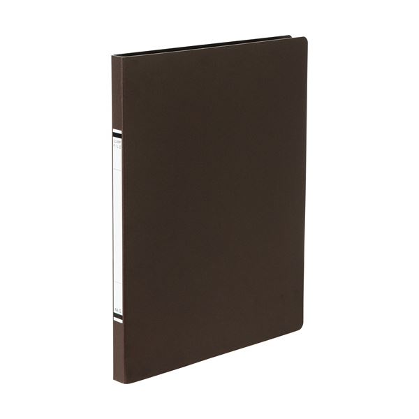 (まとめ) TANOSEE クランプファイル（紙表紙） A4タテ 100枚収容 背幅18mm 茶 1セット（10冊） 【×10セット】 送料無料の通販は