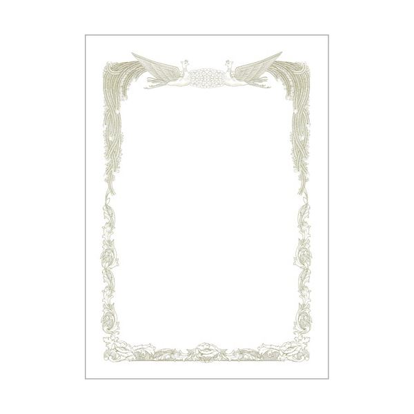 (まとめ) ヒサゴ 賞状枠用紙 A4タテ CJ171S 1冊(10枚) 【×10セット】