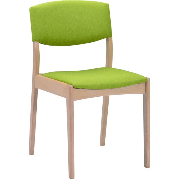 ダイニングチェア ダイニング用チェア イス /食卓椅子 (イス チェア) 【2脚組 ナチュラル×グリーン】 幅45×奥行51.5×高さ75cm ファブリック 木製 完成品 〔リビング〕 緑 送料無料の通販は