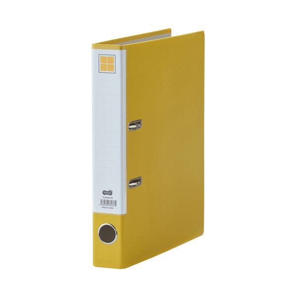 (まとめ)TANOSEE レバー式アーチファイル A4タテ 2穴 280枚収容 28mmとじ 背幅50mm 黄 1セット(10冊) 【×3セット】 送料無料の通販は