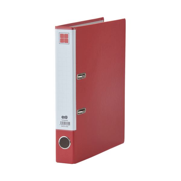 TANOSEE レバー式アーチファイル A4タテ 2穴 280枚収容 28mmとじ 背幅50mm 赤 1セット（10冊） 送料無料の通販は