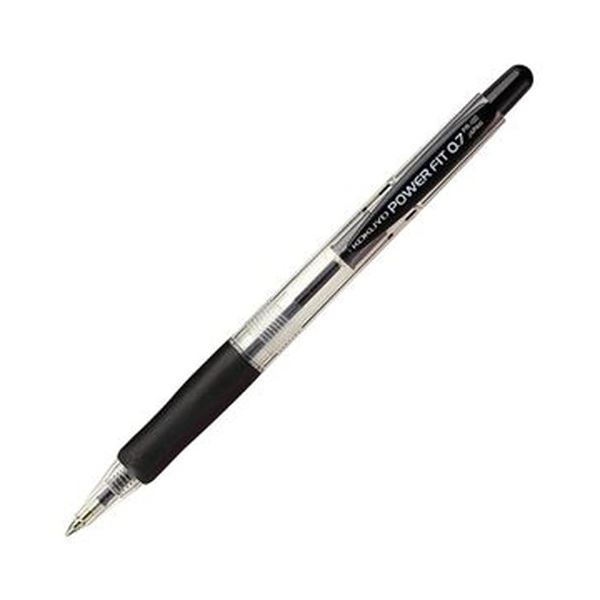 （まとめ）コクヨ 再生樹脂ボールペン（パワーフィット）0.7mm 黒 PR-100D 1セット（10本）【×20セット】 送料無料