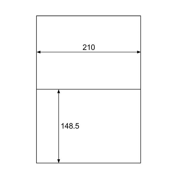 (まとめ) ヒサゴ きれいにはがせるエコノミーラベルA4 2面 210×148.5mm ELH002 1冊(100シート) 【×5セット】