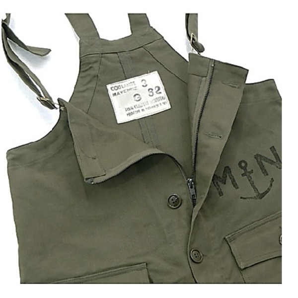 フランスタイプ 海軍 デッキパンツ M ネイビー 綿 コットン100