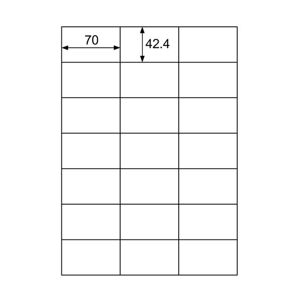 (まとめ) ヒサゴ きれいにはがせるエコノミーラベルA4 21面 70×42.4mm ELH011 1冊(100シート) 【×5セット】