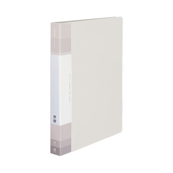 まとめ）コクヨクリヤーブック（Glassele） 固定式・背ポケット A4タテ