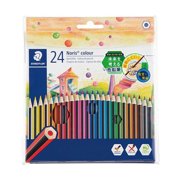 (まとめ) ステッドラー ノリスカラー色鉛筆 紙ケース入 24色(各色1本) 185 C24PB 1パック 【×3セット】 送料無料の通販は 6,453円