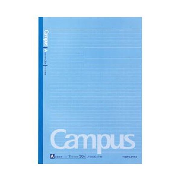 （まとめ）コクヨ キャンパスノート（ドット入り罫線・カラー表紙）A4 A罫 30枚 青 ノ-203CAT-B 1セット（5冊）【×10セット】 送料無料の通販は 18,258円