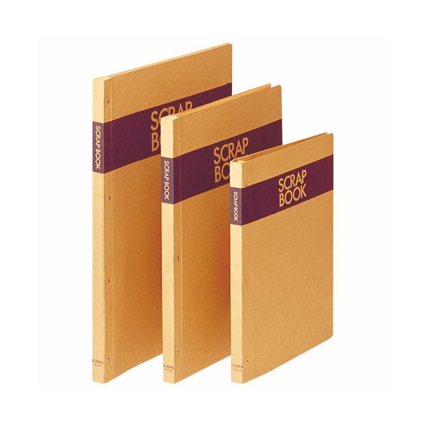 (まとめ) ライオン事務器 スクラップブック B4タテ クラフト台紙28枚付 背幅25mm No.560 1冊 【×30セット】 送料無料の通販は