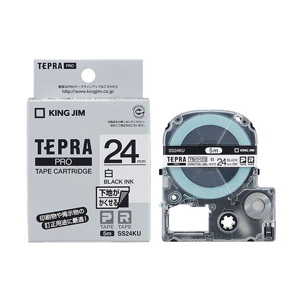 （まとめ）キングジム PROテープ 下地がかくせるラベル SS6KU〔×30セット〕