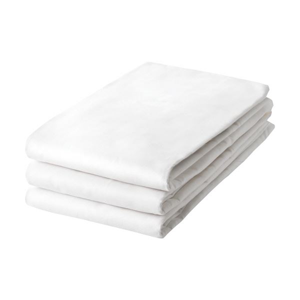 平シーツ フラットシーツ 137×260cm ホワイト 1セット（3枚） 白 頑丈で耐久性抜群のプロ仕様フラットシーツ 広々137×260cmのホワイトカラー、1セット（3枚）でお得 白 送料無料の通販は 8,047円