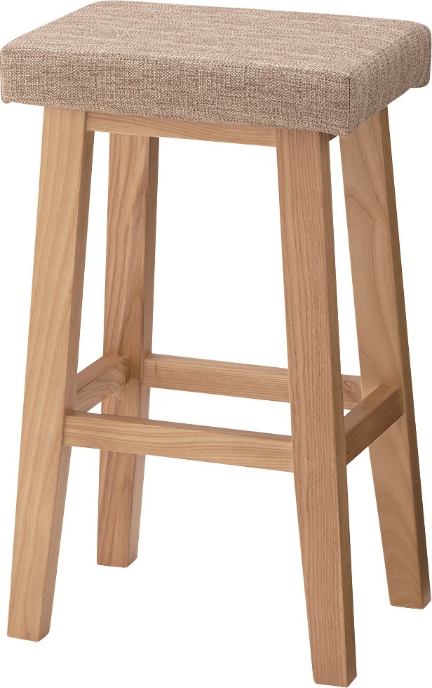 ハイスツール イス バーチェア 椅子 カウンターチェア (数量1) ベージュ  送料無料