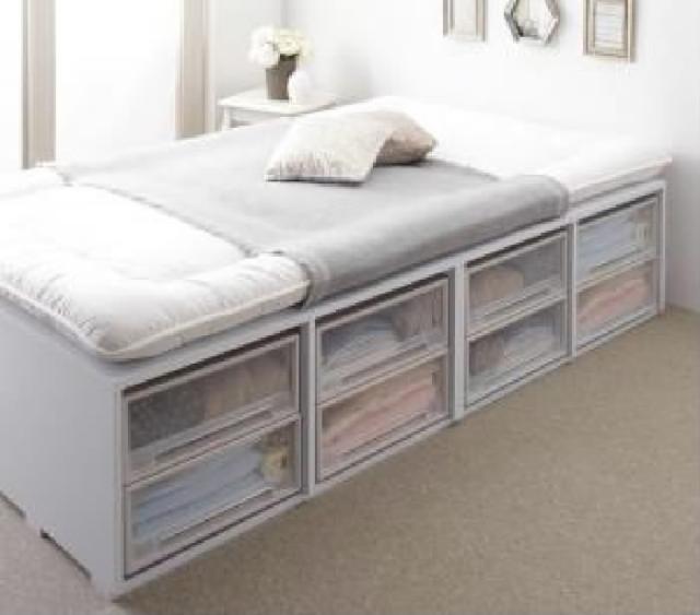 シングルベッド 茶 大容量 大型 整理 収納 ベッド 薄型スタンダードボンネルコイルマットレス付き セット 布団で寝られる大容量 整理 収の通販は