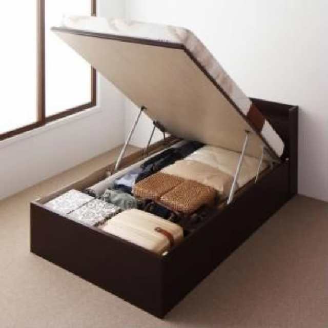 セミシングルベッド 大容量収納ベッド 薄型プレミアムポケットコイル