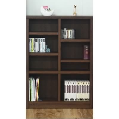 ブックシェルフ キャビネット 本棚 幅87cm ブラウン 可動棚板4枚付き 雑誌 A4サイズ整理 収納 可 木目調 日本製 国産 完成品 リビング 書