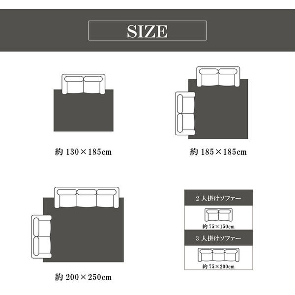 ラグ 長方形 シャギー 長毛 コンパクト 滑りにくい加工 制菌加工 洗える ウォッシャブル オールシーズン オレンジ 約3畳 約200×250cm 床