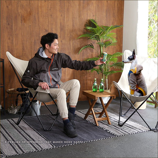 フォールディングテーブル 机 ＆チェア (イス 椅子) 3点セット テーブル 約幅40cm チェア 約幅73.5cm 同色2脚組 カーキナチュラル アウトの通販は