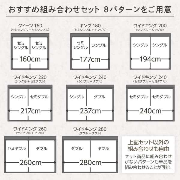 ベッド ワイドキング 280(D D) ベッドフレームのみ ブラック 照明付