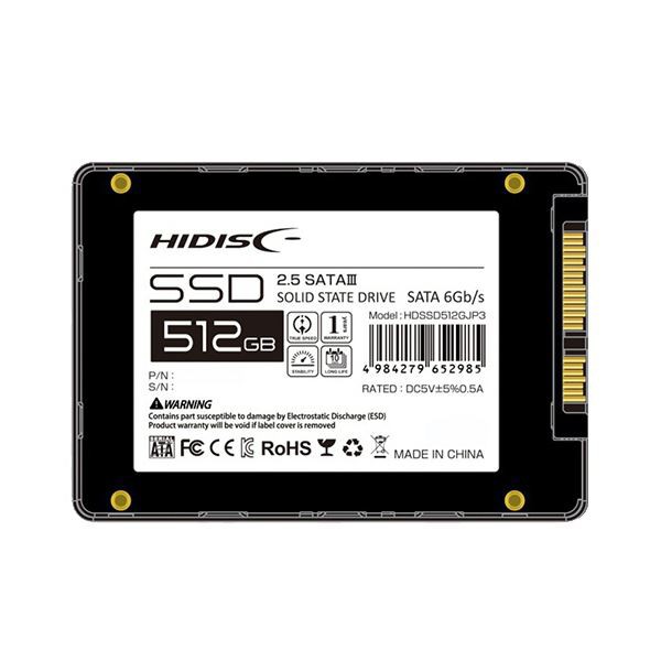 ハイディスク2.5インチ SATA接続 内蔵SSD 512GB HDSSD512GJP3 1台 ハイディスク2.5インチ SATA接続 内蔵SSD 512GB HDSSD512GJP3 1台 送料