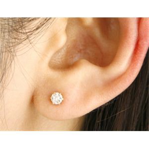 K18WG/PG ダイヤモンドピアス0.4ct 華麗なる18金ローズゴールドの輝き