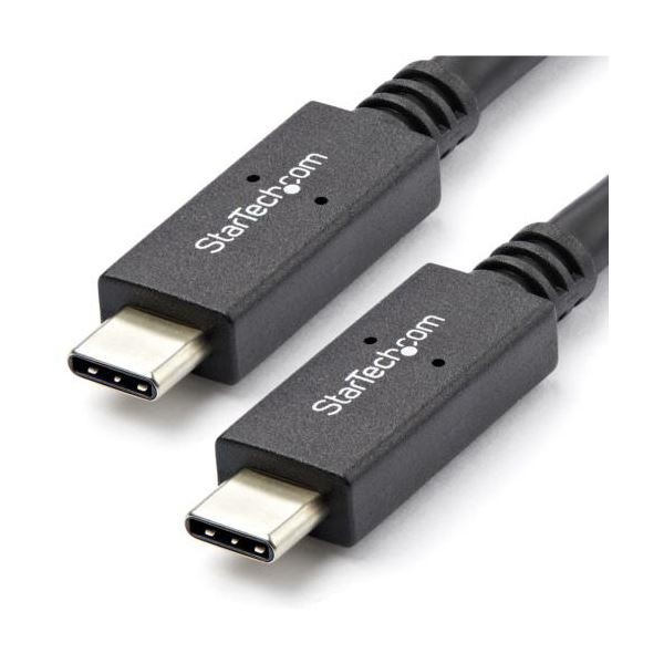 StarTech.com USB3.1ケーブル PD（PowerDelivery）対応 1m TypeC（オス）-C（オス） ブラックUSB31C5C1M 1本 黒 送料無料