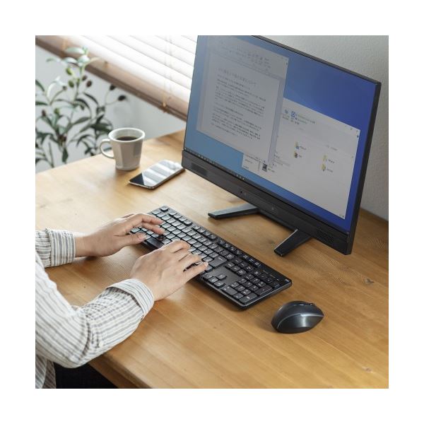 ワイヤレス静音キーボード SKB-WL37BK 静かで快適なワイヤレス静音キーボード キー入力音を気にせず、集中力を高め、ストレスフリーなタイピングを実現 自由な位置で使え、デスク周りもスッキリ 快適なキータイピングを求める方におすすめ 送料無料
