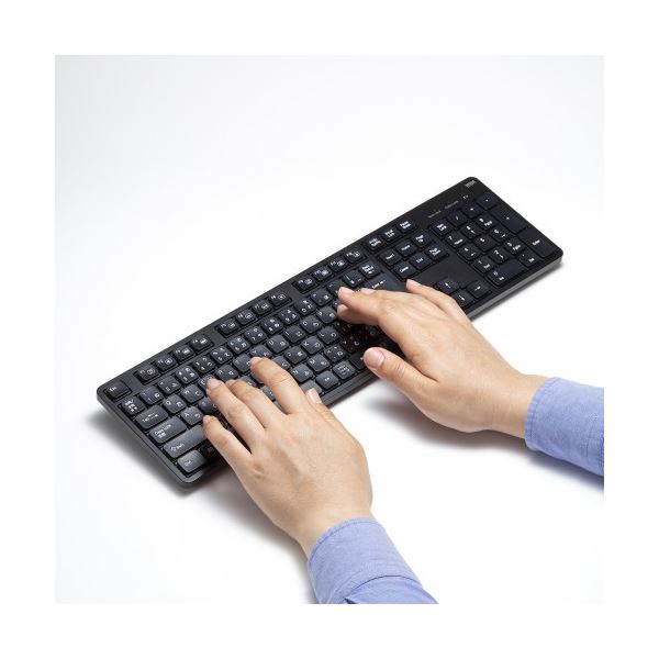 ワイヤレス静音キーボード SKB-WL37BK 静かで快適なワイヤレス静音キーボード キー入力音を気にせず、集中力を高め、ストレスフリーなタイピングを実現 自由な位置で使え、デスク周りもスッキリ 快適なキータイピングを求める方におすすめ 送料無料