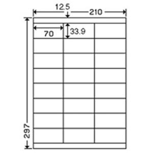 東洋印刷 ナナワードラベル LDZ24U A4／24面 500枚 ビジネスに最適 高品質OA用紙 プロ仕様のレーザープリンター用ラベル紙 便利な24面仕