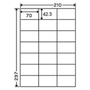 東洋印刷 ナナワードラベル LDZ21QB A4／21面 500枚 ビジネスに最適 高品質OA用紙 プロ仕様のレーザープリンター用ラベル紙 多機能で使い