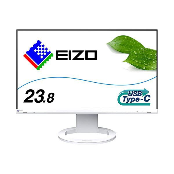 EIZO FlexScan 23.8型カラー液晶モニター ホワイト EV2480-ZWT 1台 白 ワイヤレス接続でスッキリ 1本のケーブルでノートPCも充電できる 2