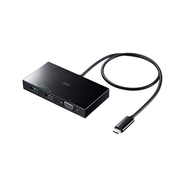 サンワサプライ VGA付USB Type-Cハブ USB-3TCV1BK サンワサプライ VGA付USB Type-Cハブ USB-3TCV1BK 送料無料