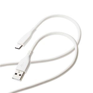 【5個セット】 なめらかUSB Type-Cケーブル 配線 (非認証品、A-C) 1m ホワイト MPA-ACSS10WHX5 白 送料無料