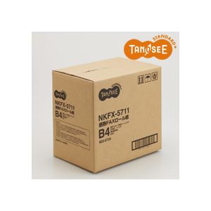 まとめ）TANOSEE 感熱FAXロール紙 257mm×100m×1インチ 表発色 6本 進化