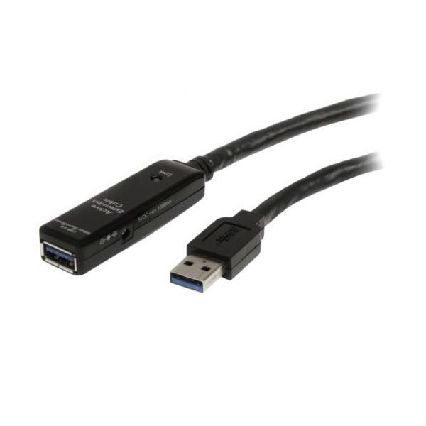 StarTech.com USB 3.0 アクティブリピーターケーブル 5m オス／メス 5Gbps USB3AAEXT5M1本 送料無料