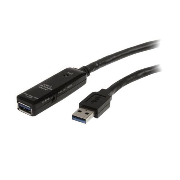 StarTech.com USB3.0 アクティブ延長ケーブル 3m ブラック USB3AAEXT3M 1本 黒 StarTech.com USB3.0 アクティブ延長ケーブル 3m ブラック