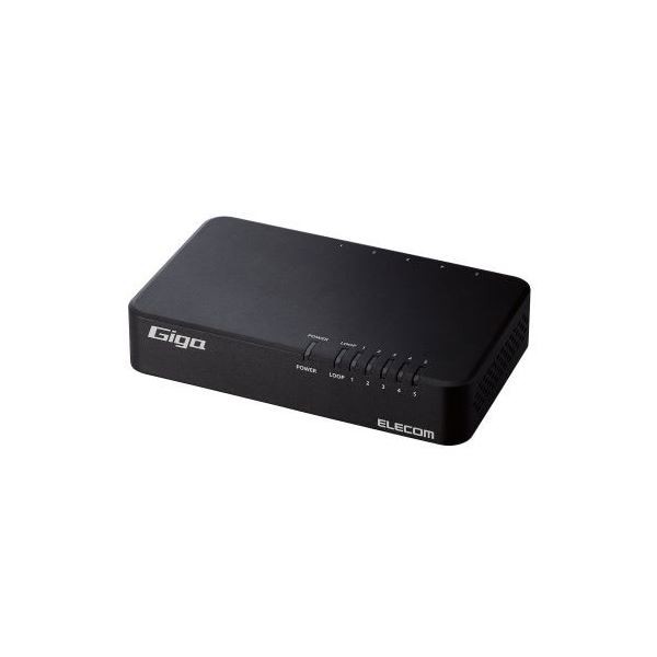 Giga対応5ポートスイッチ（プラ筐体／電源内蔵） EHC-G05PN4-JB 高速通信に対応した5ポートスイッチ（プラスチック筐体/内蔵電源）が、あ