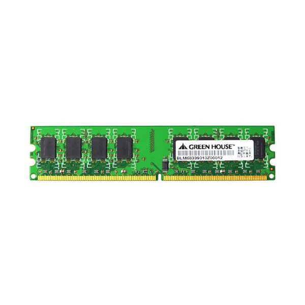 グリーンハウス PC パソコン 2-6400800MHz 240Pin DDR2 SDRAM DIMM 2GB GH-DV800-2GBZ 1枚 緑 スピードアップする革新的な240ピンDDR2 SD